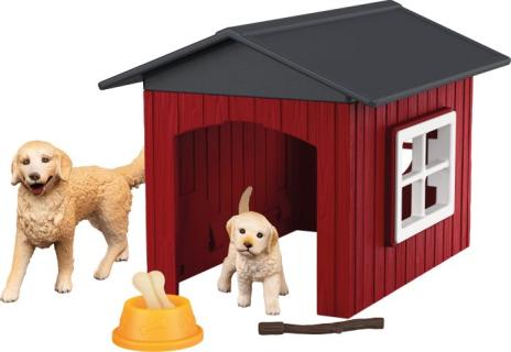 Hundehütte mit Goldenretrievern
