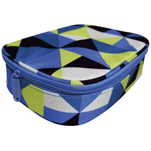 DONAU Schlampermäppchen Prisma blau/gelb, 23,0 x 17,0 cm