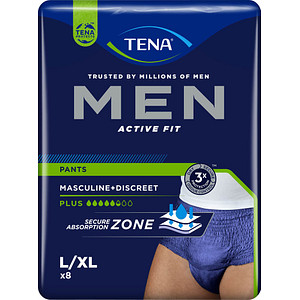 TENA Inkontinenzhosen MEN ACTIVE FIT PANTS PLUS Größe L für Männer