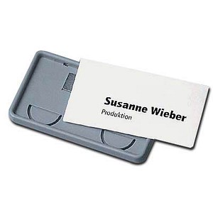 DURABLE Namensschild Clip-Card, mit Magnet, 75 x 40 mm mit farbigem Rahmen und 