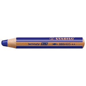 STABILO Multitalentstift woody 3 in 1, rund, blau (5651554)