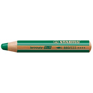 STABILO Multitalentstift woody 3 in 1, rund, grün (5651555)