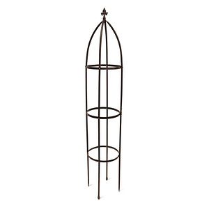 relaxdays Rankobelisk Metall braun rund 35,0 x 190,0 cm