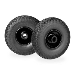 relaxdays Sackkarrenräder luftbereift schwarz Stahl Felgen, Achse 2,5 cm