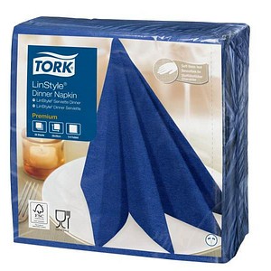 50 TORK Servietten LinStyle® Premium mitternachtsblau 1-lagig 19,5 x19,5  cm