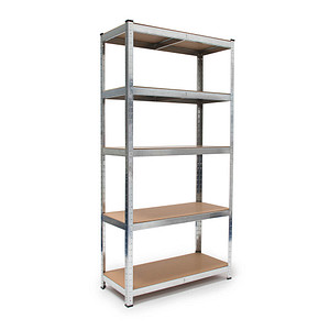 relaxdays Schwerlastregal 10019041_0 silber 90,0 x 41,0 x 180,0 cm