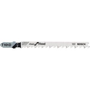 BOSCH Stichsägeblatt T 101 D, Clean for Wood, 5er-Pack 2608630032 Sägeblatt (26