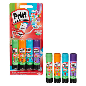Pritt Klebestift Fun Colors, 4er Blisterkarte