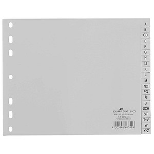 DURABLE Kunststoff-Register, A-Z, A4 halbe Höhe, 20-teilig
