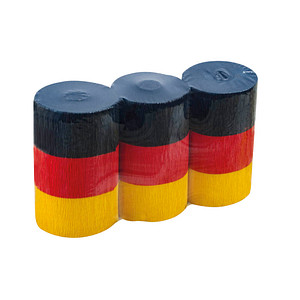 WEROLA Krepppapier Dekobänder Deutschland farbsortiert 38 g/qm 10 Rollen