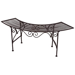 Garden Pleasure Gartenbank Fuego 950375 braun Metall 125,0 cm