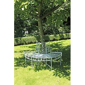Garden Pleasure Gartenbank Varda 950396 weiß Metall 124,0 cm