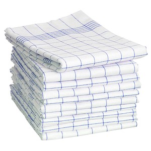 10 Dyckhoff Geschirrtücher Karo blau 50,0 x 70,0 cm