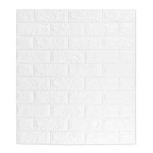 10 relaxdays Wandpaneele selbstklebend weiß 70,0 x 78,0 cm