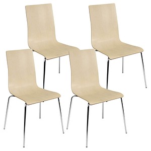 4 Nowy Styl Schalenstühle Cafe VII ahorn Holz