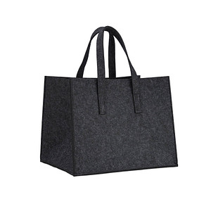 relaxdays Kaminholztasche 50,0 l anthrazit 43,0 x 36,5 x 34,5 cm