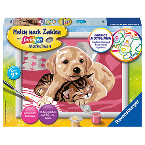 Ravensburger Malen-nach-Zahlen Beste Freunde mehrfarbig