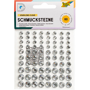 folia Schmucksteine "Clear", selbstklebend, transparent