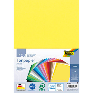 folia Tonpapier, DIN A4, 130 g/qm, 25 Farben sortiert