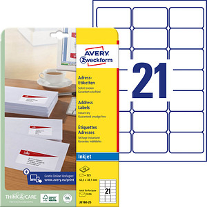 ZWECKFORM LABELS 63,5 x 38,1 MM
