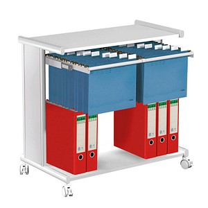 kerkmann Hängemappen-Wagen Pragma, zweireihig, lichtgrau
