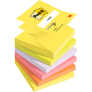 Post-it® Z-Notes Haftnotizen Standard R330NR farbsortiert 6 Blöcke
