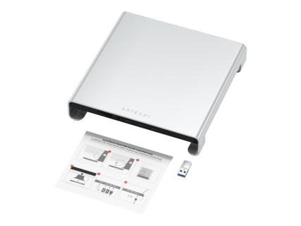 SATECHI Aluminum Monitor Stand Hub für iMac silber