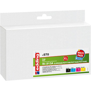 edding Tinte edd-570, Multipack ersetzt HP 913A (L0R95/F6T77/78/79)