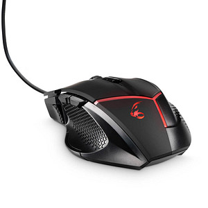 MediaRange MRGS200 Gaming Maus kabelgebunden schwarz, rot