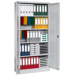 Gürkan Stahlschrank 100070 lichtgrau 92,0 x 42,0 x 195,0 cm