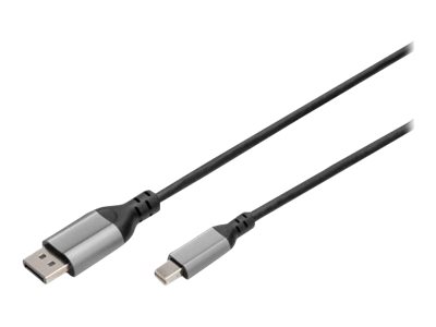 DIGITUS 8K 1.4 DisplayPort Adapterkabel, mini-DP - DP, 2,0 m