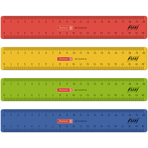 BRUNNEN Lineal 20,0 cm, rot, gelb, grün oder blau