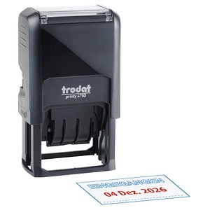 trodat Datumstempel mit Text Eingegangen printy-dater 4750/L1 selbstfärbend blau rot