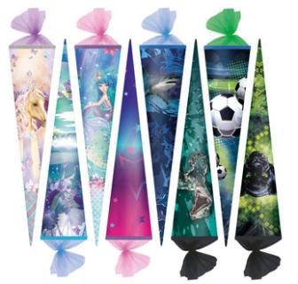 herlitz Schultüte, rund, 700 mm, Motive sortiert