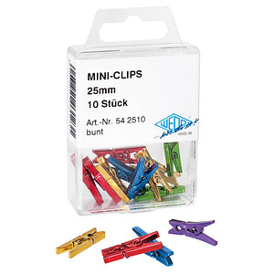 WEDO Kunststoff-Dekoklammern mehrfarbig Mini-Clips 10 St.