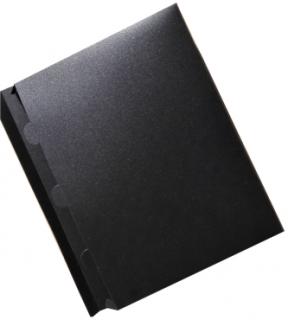 EXXO by HFP Dokumentenbox / Sammelbox / Versandbox A4 quer, aus Recycling-PP, Steckverschluss, Farbe: schwarz - 1 Stück