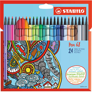 STABILO Pen 68 - Bußgeld - Rundspitze - Mehrfarben - Hexagonal - Polypropylen -
