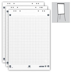 OXFORD Flipchart-Papier Smart Chart kariert 65,0 x 98,0 cm, 20 Blatt, 3 Blöcke