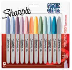 Sharpie Permanent-Marker FINE MYSTIC GEMS, 12er Blisterkarte