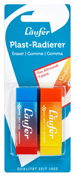 Läufer Kunststoff-Radierer PLAST COLOR, 2er Blisterkarte