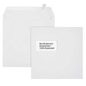 ÖKI Briefumschläge quadratisch mit Fenster weiß 500 St.