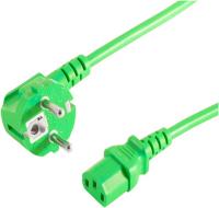 S-CONN Markenlos Kaltgeräte Netzkabel Schutzkontakt-Stecker abgewinkelt - IEC32