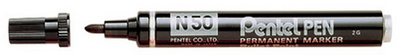 Pentel Permanent-Marker N50, schwar z, Rundspitze (5102400)