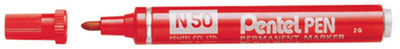 Pentel Permanent-Marker N50, rot, R undspitze (5102401)