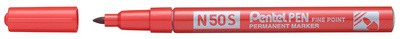 Pentel Permanent-Marker N50S, Runds pitze fein, rot (5102528)