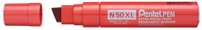 Pentel Permanent-Marker N50XL, Keil spitze breit, rot (5102534)