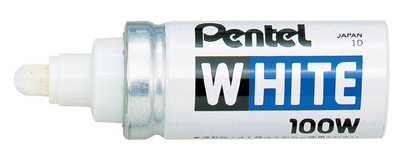 Pentel Weißer Permanent-Marker X100 W, Rundspitze - 2,2 mm (5102884)