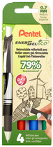 Pentel Liquid Gel-Tintenroller Energel BL77 Eco, 4er Etui