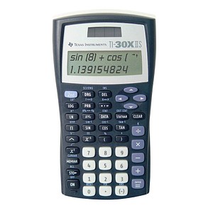 TEXAS INSTRUMENTS TI-30 X II S Wissenschaftlicher Taschenrechner schwarz/silber