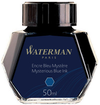WATERMAN Tinte, mysterious blau, Inhalt: 50 ml im Glas